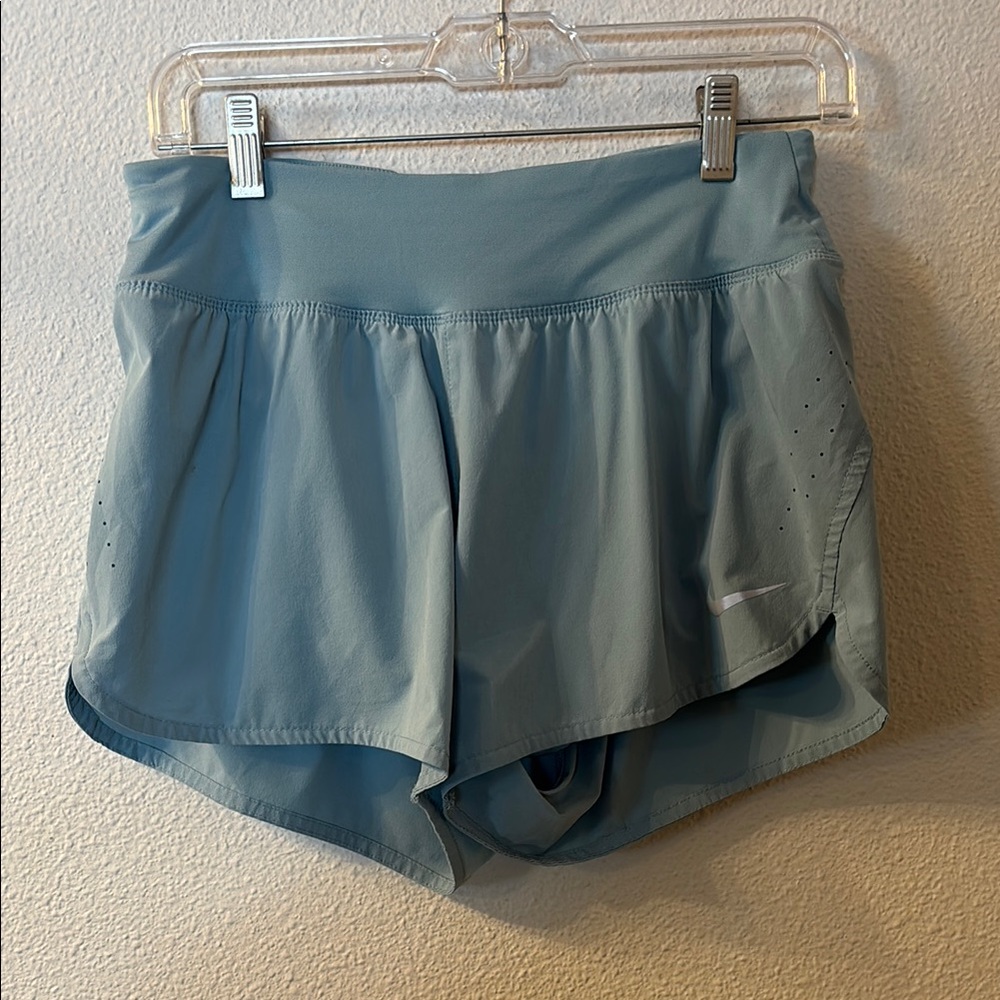 Nike Women's Pale Blue Athletic Shorts with Built-In Liner